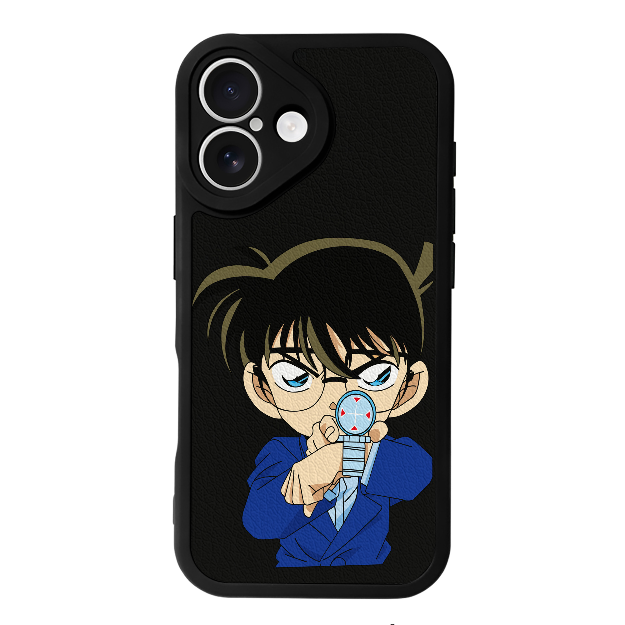 （画像用） 名探偵コナン 江戸川 コナン Detective Conan Conan Edogawa 【iPhone 16シリーズ対応】シリコンスマホケース（レザー調） 材質：シリコン